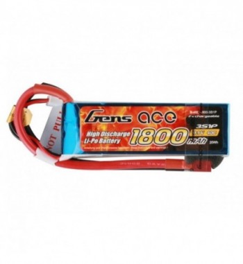 Bateria LiPo Gens Ace 1800mAh 11.1v 40C 3S1P