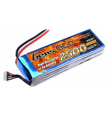 Bateria LiPo Gens Ace 2500mAh 14.8v 25C 4S1P