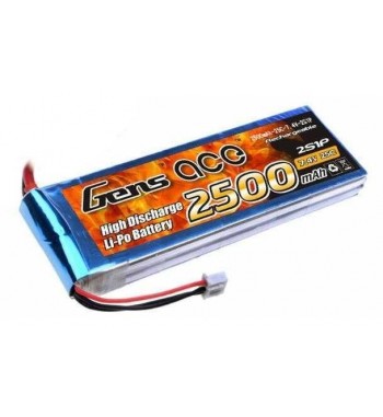 Bateria LiPo Gens Ace 2500mAh 7.4v 25C 2S1P