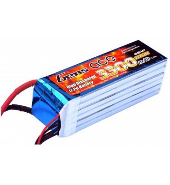 Bateria LiPo Gens Ace 3300mAh 22.2v 45C 6S1P