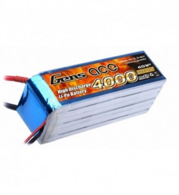 Bateria LiPo Gens Ace 4000mAh 22.2v 25C 6S1P
