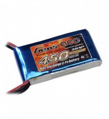 Bateria LiPo Gens Ace 450mAh 11.1v 25C 3S1P