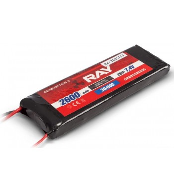 G3 RAY LI-POL RX 2600 mAh/7.4 26/50C RECEIvER BATTERY